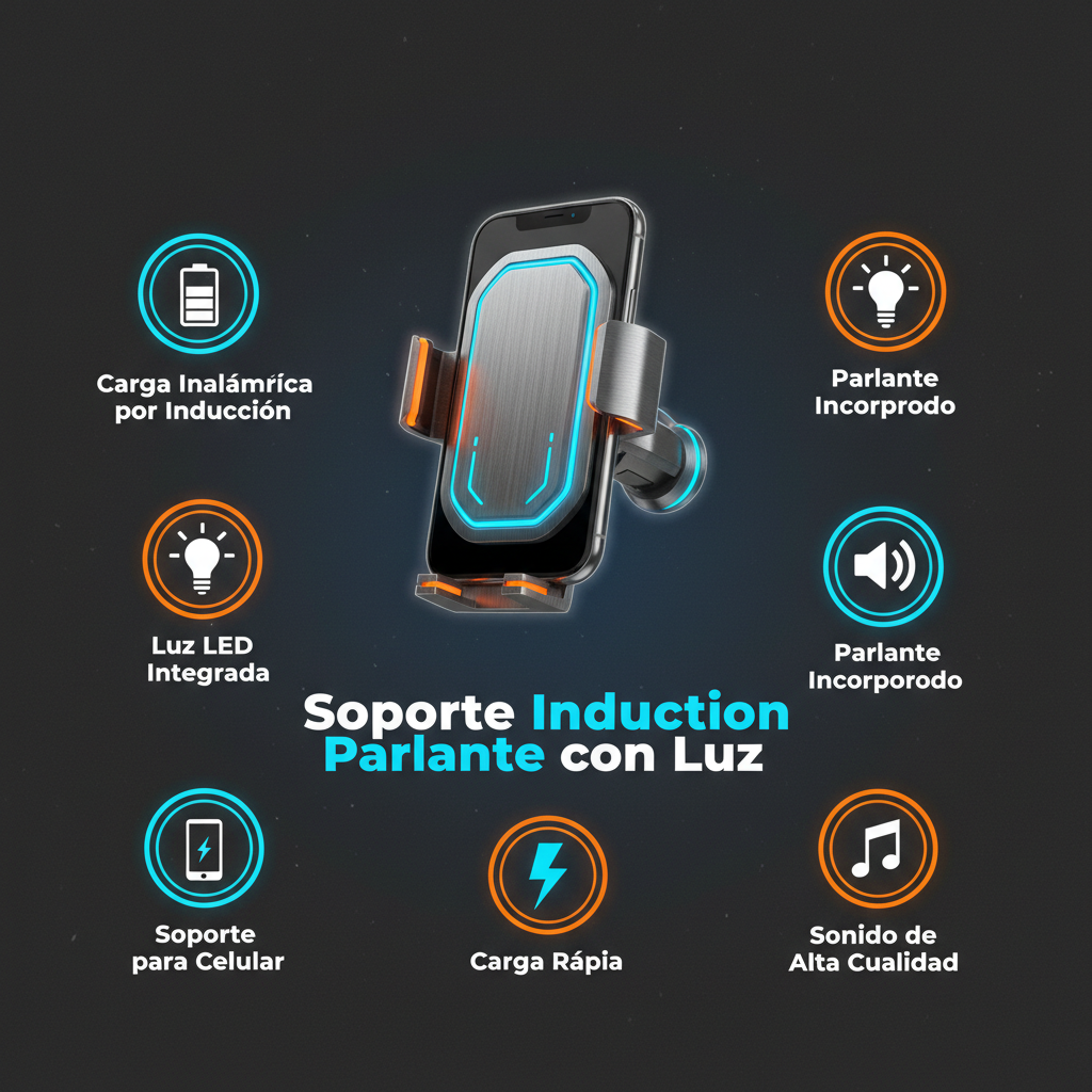 M - SOPORTE INDUCTION PARLANTE CON LUZ